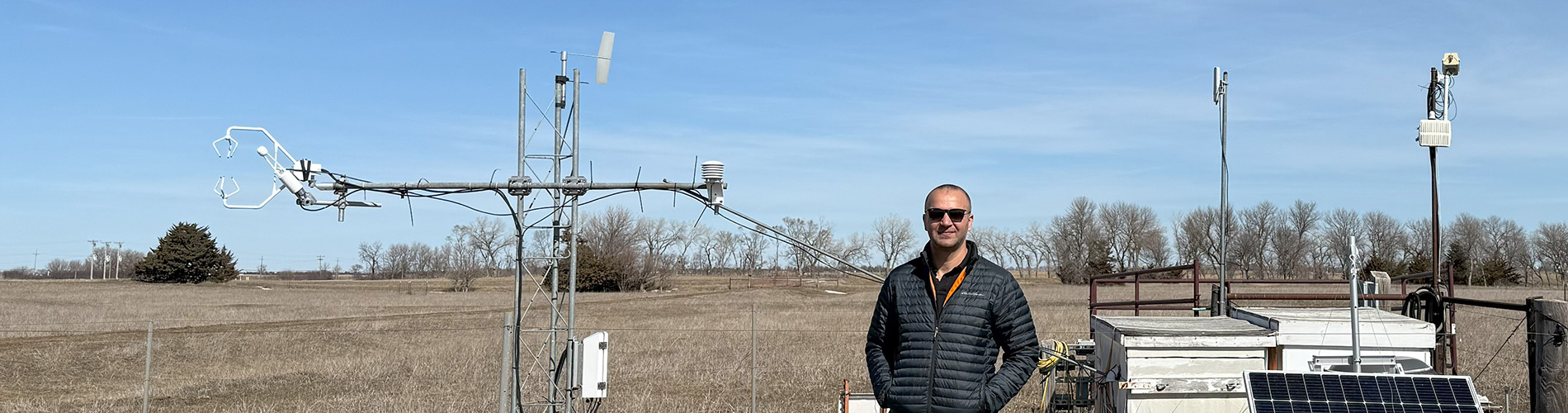 Makki Khorchani uses data from eddy covariance towers to compare different ways of managing agricultural land